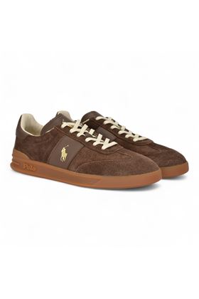 Sneaker uomo in camoscio colore testa di moro. POLO RALPH LAURENT | 80997370-7001